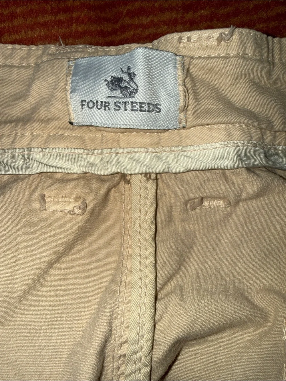 Women's Light Beige Cargo Bermuda Shorts with Utility Pockets
